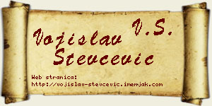 Vojislav Stevčević vizit kartica
